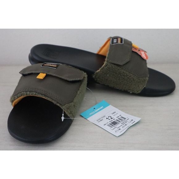 Reef CI9802 Men's Sz 12 Forrest Green Jacket Stash Slip-On Slide Sandals - Picture 9 of 10